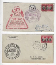 FDC's    #703-8 , 703-1A --  WSE / Dyer ,  1st C of C