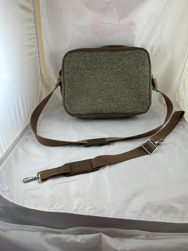 Vintage Jordache Tweed Tan Brown Weekend Carry On Overnight Bag 15” X 11” X 6” - Picture 8 of 9