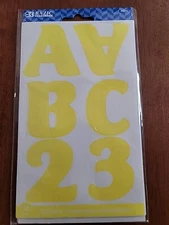 BAZIC Products Alphabet & Number 2" Classic YELLOW 72pc ST3