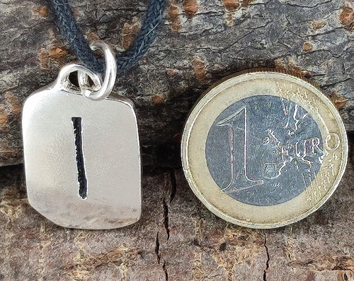 Colgante de cadena 925 plata alfabeto futhark runas runa todas las letras ABC runas - Imagen 82 de 132