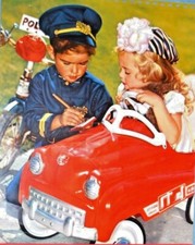 PEDAL CAR CALENDAR ART PRINT