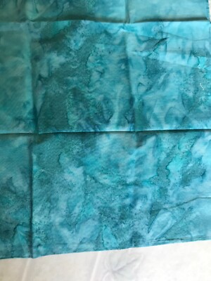 Hoffman Fabrics Batik Aqua and Turquoise Print 1/3 Yard