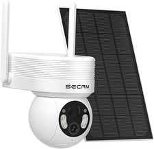 4G LTE Cellular Security Camera Wireless Outdoor with Solar Panel,3MP Color