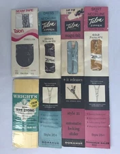 Vtg NOS Sewing Notion Talon Metal Zipper Seam Binding Tape Rare Repair Dress Lot