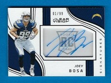 2016 PANINI CLEAR VISION SIGNATURES JOEY BOSA RC AUTO  #01/99