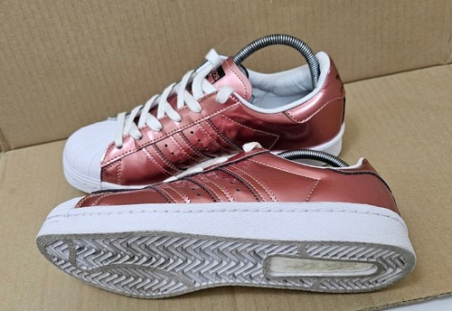 ZAPATILLAS ADIDAS SUPERSTAR BOOST TALLA UK 5 COBRE ORO ROSA METALIZADAS EXCELENTES - Imagen 4 de 11