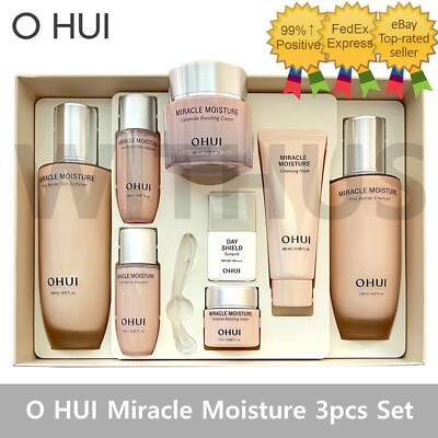 O HUI Miracle Moisture 3pcs Set Toner Emulsion Essence Cream gift set -Tracking_