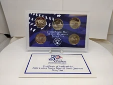 2006-S 50 State Quarters Proof Set WITH BOX & COA US Mint -NV, NE, CO, ND, SD