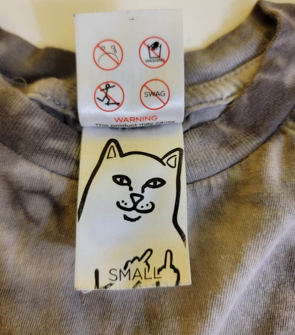 Rip N Dip TShirt Mens Brown Tie Dye Cat Flipping In The Pocket Crew Neck Tee S eBay