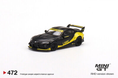 MINI GT 1:64 GR Supra LB-Works Matte Black Diecast Model Car in