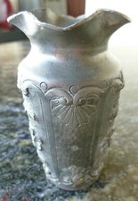 Secesyjny secesyjny metalowy wazon podpisany kwiatowy fantastyczny super koronkowy rzadki