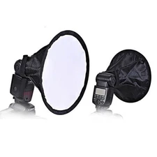 Universal Collapsible 8"×8" Round Softbox Diffuser f On/Off Cam Flash Nikon SB