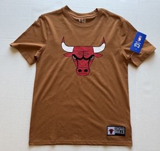 Camiseta Mediana Juvenil Chicago Bulls NBA Marrón Ultra Juego Nueva con Etiquetas