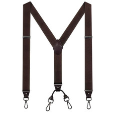Men'S Suspenders for Men 4 Heavy Duty Swivel Hooks - Adjustable Brace Elastic Me
