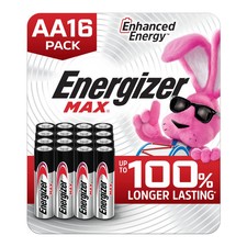 16- Pack Energizer MAX AA Batteries, Double A Alkaline Batteries