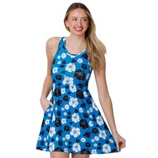 FOCO NFL Carolina Panthers Fan Favorite Floral Sun Dress - Womens