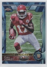 2015 Topps Chrome Rookies Hot Box Blue Diamond Refractor Chris Conley #159 3c4