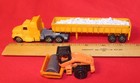 Semi Tractor w/Loaded Aggregate Hauler Trailer & Road Roller - HO Scale — photo 2