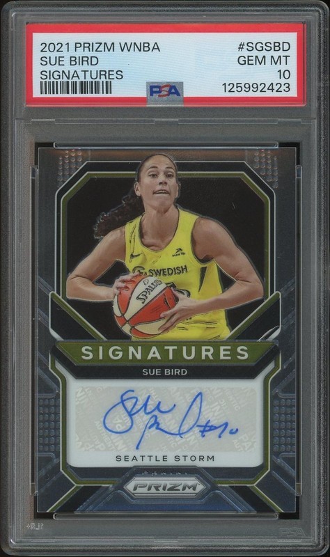 2021 Panini Prizm WNBA Basketball #SGSBD Sue Bird Signatures Auto PSA 10