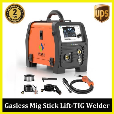 110V/220V Portable Gasless MIG Welder Lift TIG Stick 4in1 Welding Machine HITBOX