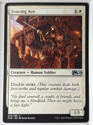 Fencing Ace - 2020 Core Set M20 - Magic the Gathering MTG Nice!