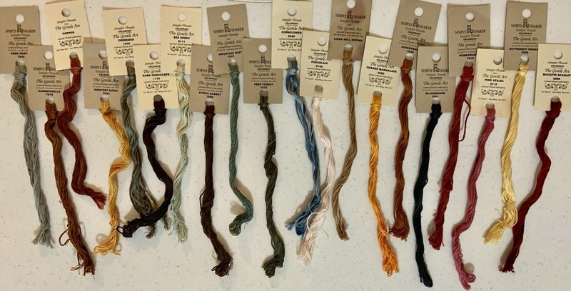 Lot Of 20 ~ Simply Shaker Sampler Threads ~ Cross Stitch Embroidery Floss Lot# 2