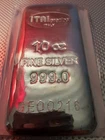 Italpreziosi Italian 10 oz .999 Silver Cast Bar with CoA