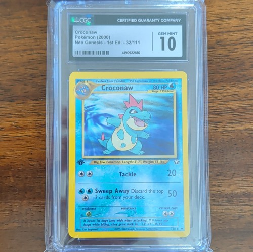 Croconaw (1st Edition) graded CGC 10 for sale on eBay