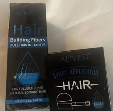 ALIVER HAIR BUILDING FIBERS W/spray Applicator 0.97oz New/Sealed Dark Brown