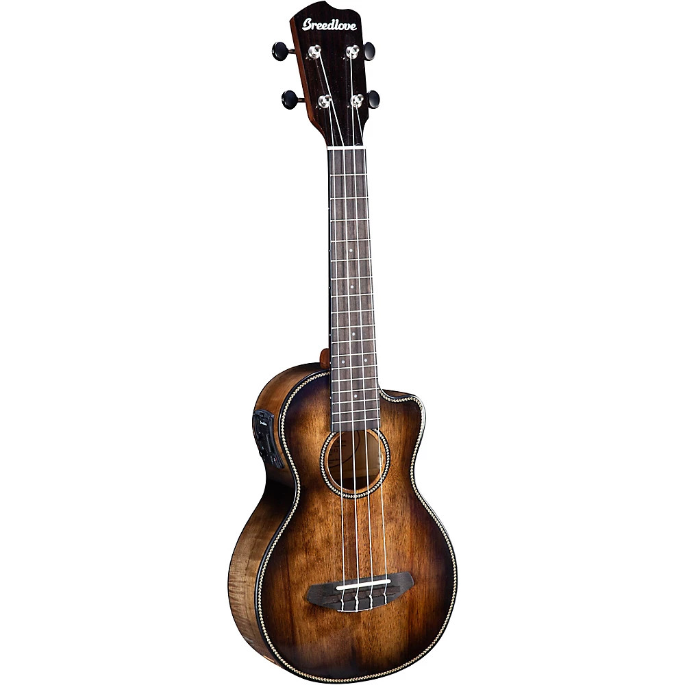 Breedlove Pursuit Exotic CE Myrtlewood Concert AE Ukulele Suede Burst 48090₽