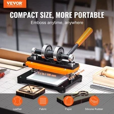 New Leather Cutting Machine, 7.1 x 3.9 in Embossing Plate Manual Die Cutter, 0.