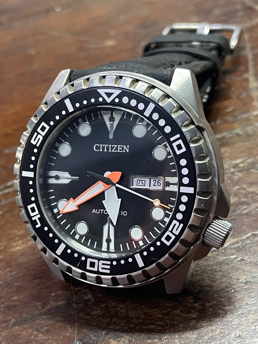 Citizen 8200-s108314 Day Date Stainless Steel Automatic Mens Watch