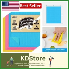 Eco-Friendly Swedish Dishcloths 10-Pack   Reusable, Highly Absorbent Kitchen ...