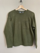 VTG Lizwear PS Green Knit Pocket Sweater Womens Casual Classic Wool Blend 90s