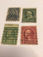 Lot De Timbre Américain Ancien Oblitérés Lincoln.franklin.washington.collection 