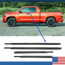 For 07-20 Toyota Tundra Double Cab Window Weatherstrips Moulding Trim Seal Belt*