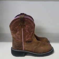 Justin Wanette Steel Toe Work Boot Brown Women's Size 6.5B