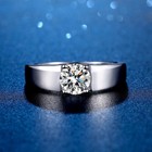 2CT-12# Solitaire D/VVS Moissanite Engagement Ring 925 Sterling Silver Band-Used — photo 6