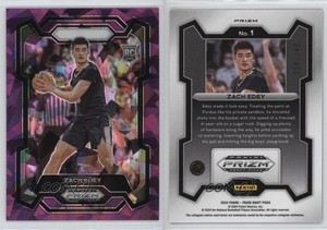 2024 Panini Prizm Draft Picks Purple Ice Prizm /149 Zach Edey #1 Rookie RC