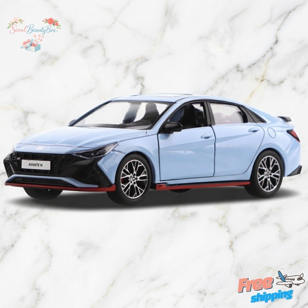 Welly Hyundai Elantra N 1:38 Diecast Model Car Pull-Back Openable