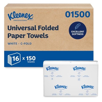 Professional Universal -Fold Folded Towels, Bulk (01500), Absorbent, White (1...