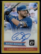 2018 Donruss Optic #84S-CG Cameron Gallagher R.R. Retro 1984 Auto Gold 01/10
