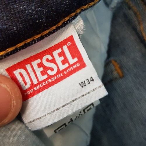 Jeans Diesel Para Hombre 34x30 Azul D-Luster UIHAQ Elastizados Ajustados Denim Botón W34 L30 - Imagen 4 de 13