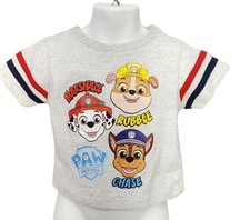Nickelodeon Paw Patrol Toddler T-Shirt Featuring Marshall Rubble & Chase Heather