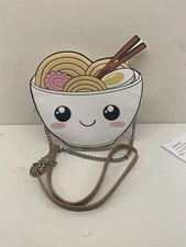 Ramen Crossbody Bag Purse Noodle Bowl Chibi Style Chain Handle