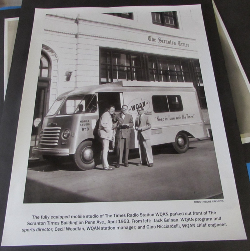TIMES RADIO STATION WQAN MOBILE STUDION / SCRANTON TIMES BUILDING  22 X 17 PRINT