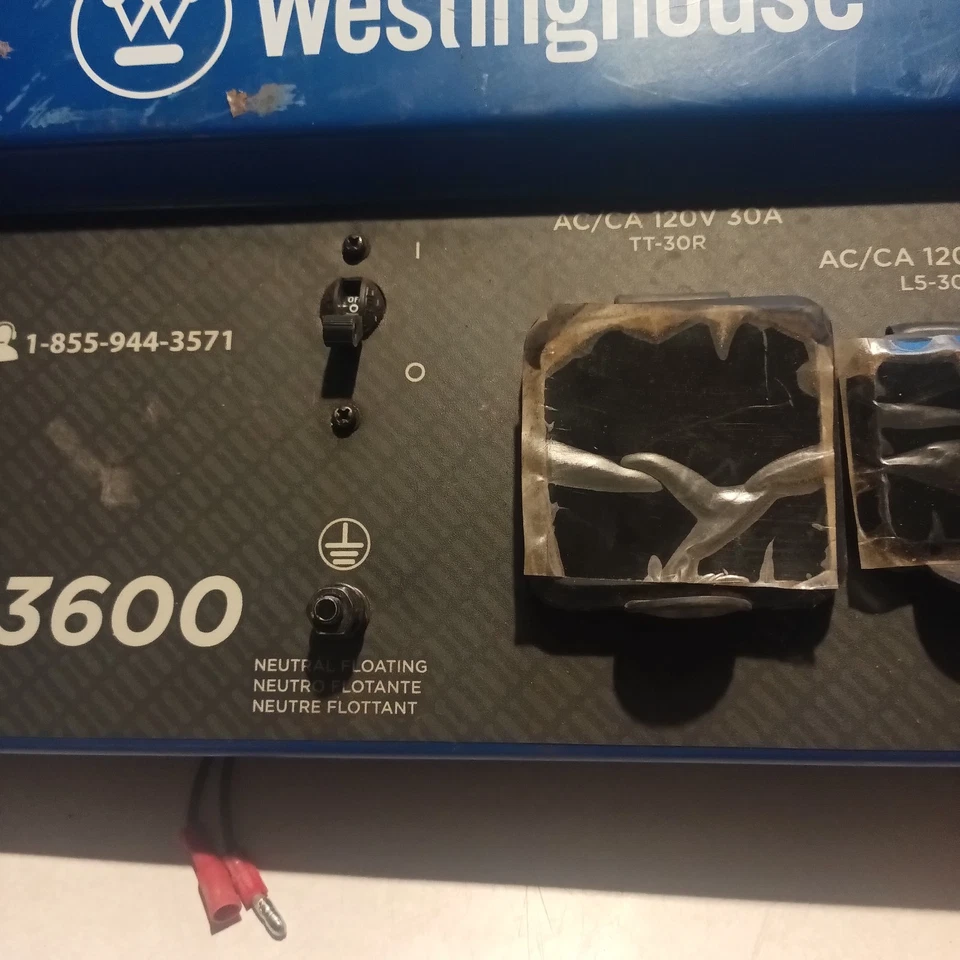 Westinghouse WGen3600V Portable Generator OEM Blue Control Panel Assembly 130519 - Image 3 of 4