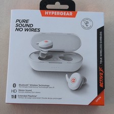 HyperGear Pure Sound No Wires Active True Wireless Bluetooth Earbuds, White