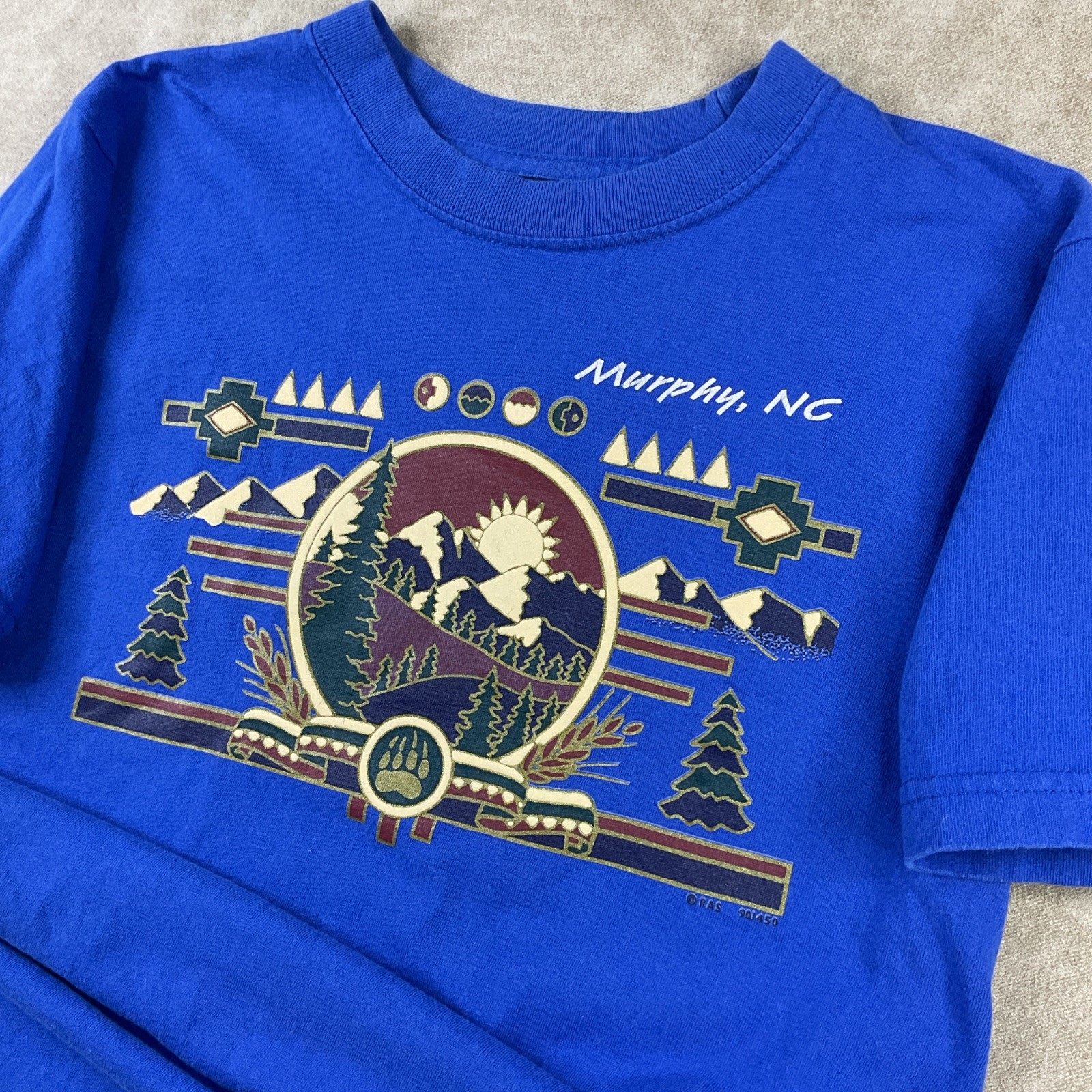 Vintage Murphy North Carolina T-Shirt Men Sz S Graphic Tee Mountains Retro 90s