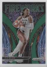 2022 Panini Prizm WNBA Fireworks Green Prizm A'ja Wilson #13 uk2